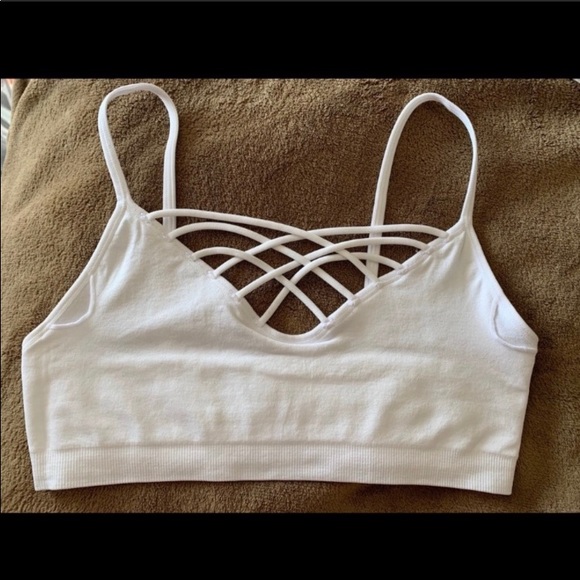 Womens White Strappy Bralette NWT - Picture 4 of 4